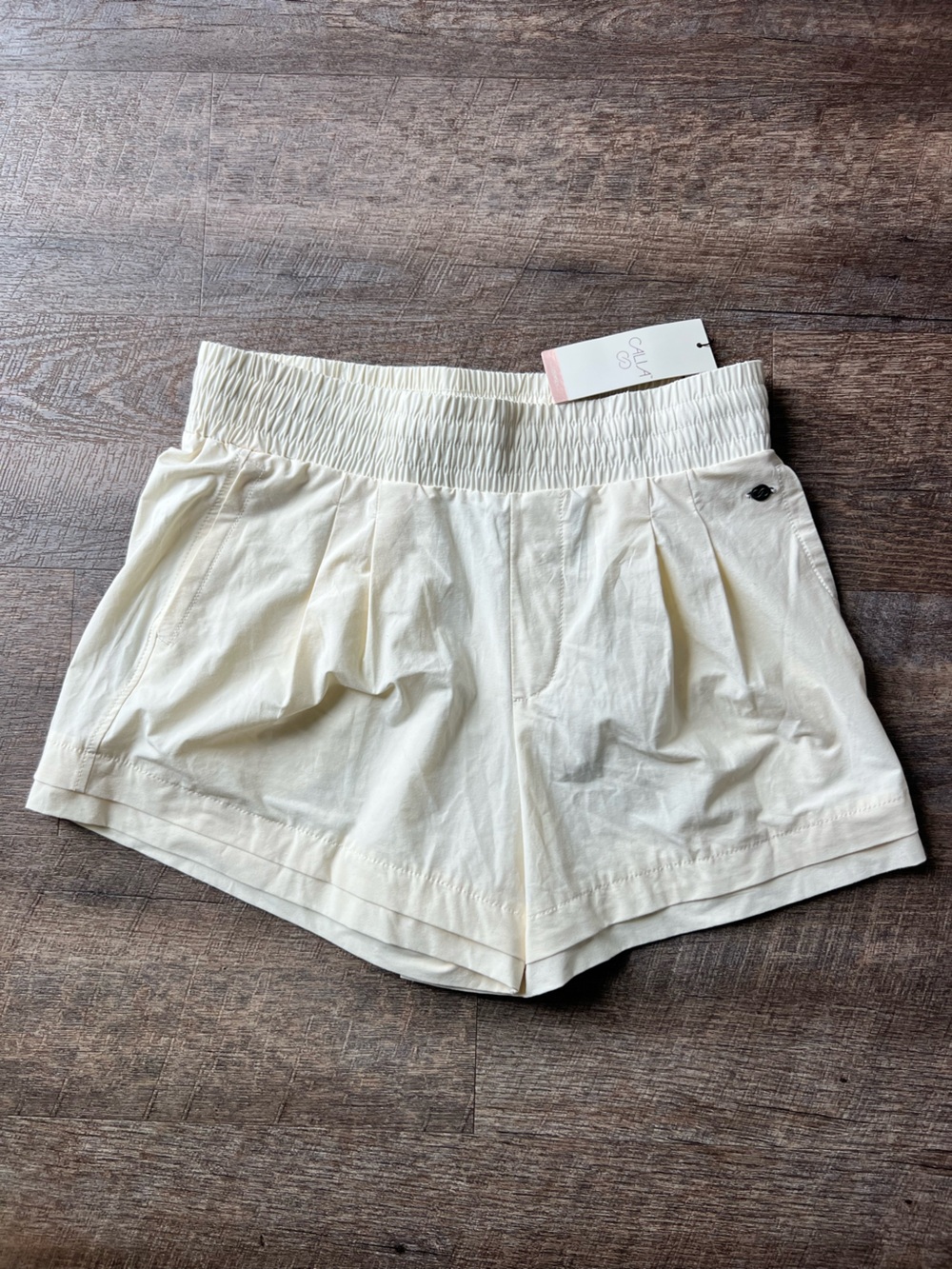 Calia by Carrie underwood Cream Elastic Waist Pull-On Shorts